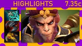 ⭐ SLATEM$ Monkey King 15+ Kills! Mid Highlights 7.35c - Dota 2 Top MMR