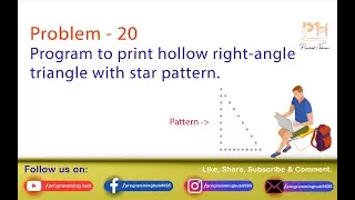 Program to print hollow right-angle triangle with star pattern.