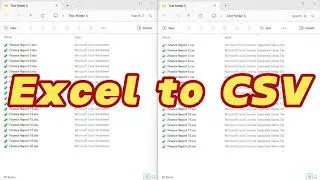 Batch Conversion from Excel to CSV | Convert Xlsx Files to comma separators