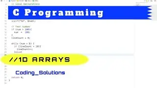 Initialize a 1D Array with the square of its Index | C Programming | Coding Tutorial # 10