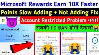 New Fastest Way To Grind Microsoft Rewards Points😱10X Faster | microsoft Rewards new update