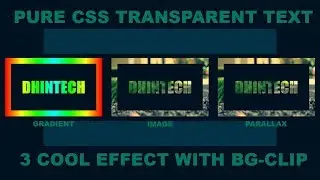 Transparent Text with Border Using CSS - How to make a text transparent using background-clip css