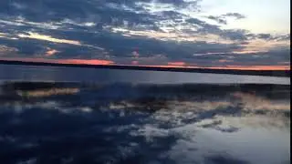 закат, озеро, Токсово