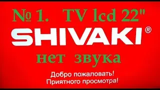 No. 1. Shivaki STV-22LEDG8 TV has no sound. Diagnostics and repair.