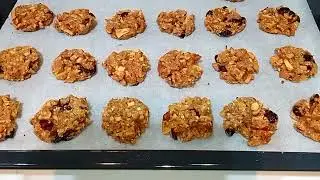 БЕЗ МУКИ,БЕЗ САХАРА И БЕЗ ЯИЦ БЫСТРЫЕ ПЕЧЕНЬЯ .ДИЕТИЧЕСКИЕ И ВКУСНЫЕ ЯБЛОЧНЫЕ ПЕЧЕНЬЯ.