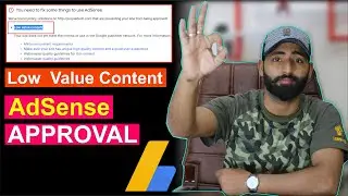 You Need to Fix Some Things to Use AdSense || Low Value Content (AdSense Problem)