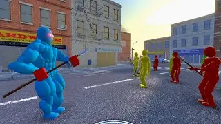 Strongest Smart AI fights the NPC BOSS! (with Active Ragdoll Physics)