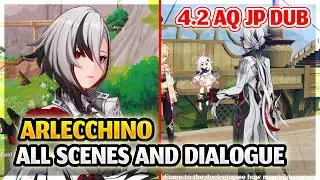 4.2 Archon Quest Arlecchino (The Knave) All Dialogues And Scenes JP Dub | Genshin Impact