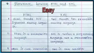 Difference between html and xml  