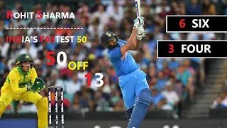 Rohit Sharma Smashed fastest*50 in only 13 balls. #viral #cricket #rohitsharma
