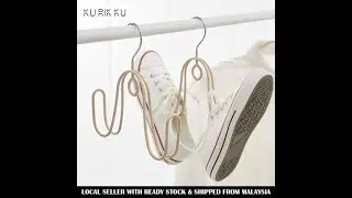 Stainless Steel Holder Shoe Hanging Hook Space Saving Drying Shoe Rack Stackable Shoe Drying Hanger
