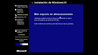 Windows 98 con FAT16 VFAT y FAT32