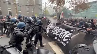 «Желтые жилеты» и противники санитарных пропусков устроили погромы в Париже