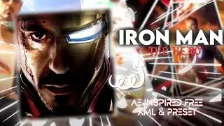 IRON MAN 🤙 TONY STARK 🖤 AE INSPIRED ALIGHT MOTION BADASS EDIT XML PRESET FILE 🗃️ #xml