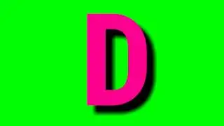 English Alphabet Raw Video | Green screen Video | Green Screen Effects | VFX Animation