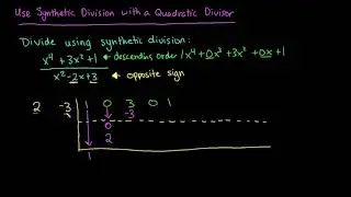 Synthetic Division with a Quadratic Divisor