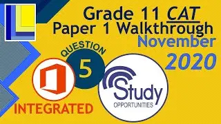 Computer Applications Technology | Grade 11 | Paper 1 Study Opportunities 2020 | Question 5