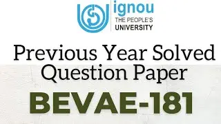 BEVAE-181 || Previous Year Solved Question Paper📜