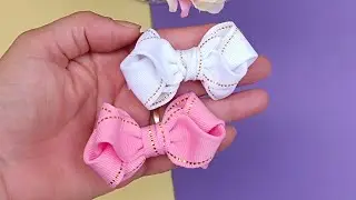 EASY GRINGO BOW AND DOESN'T USE RIBBON #diy #rinbow #handmade #hairbows