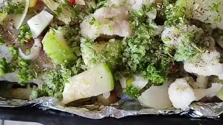 #Треска на овощной подушке. Готовим вместе. #Рыба и #овощи. Моя #кулинария