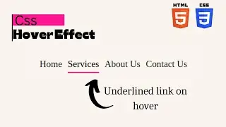 underlined link on hover effect | link hover effects | html | css | frontend coding |