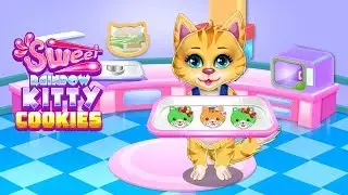 Sweet Rainbow Kitty Cookies