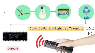 Simple wireless Remote control switch using LFN VS838 | Control a Fan and Light using tv remote