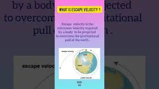 What is escape velocity? #physics #class11th #education