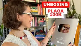 Placa 100k do Além do Lattes - Unboxing