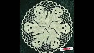 Centro de mesa tejido a #crochet de #fantasmas
