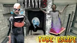 Granny 3 Tube Tunnel Escape Full gameplay | Spider Angelina Bahut Khatarnak hai🥵