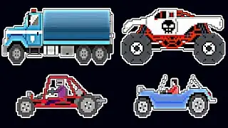 [NEW]Off-Road Vehicles 2, Dune Buggy, Monster Truck and more!For The Kids| Picture Show [Pixel City]