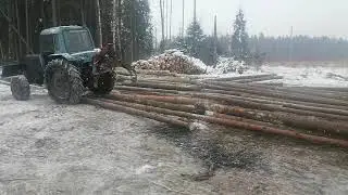 Мтз 82 работа захватом трелевочным