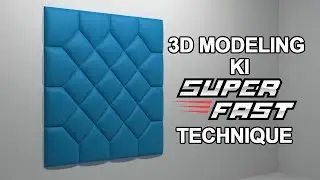 SUPER FAST TECHNIQUE BED BACK PANEL 3D MODELING