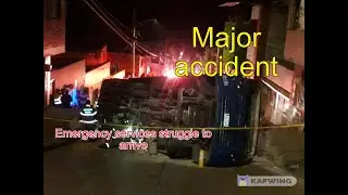 Major Emergency! Fire trucks struggle to get through road blockage in Bogota Colombia