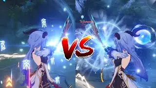 Shenhe Buff on Ganyu comparison - Genshin Impact #shorts #genshinimpact #ganyu