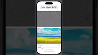 Noise effect in SwiftUI (Metal Shader)