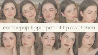 colourpop lippie pencil lip swatches (fair skin)