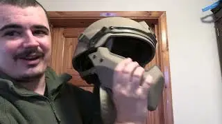 British Virtus helmet mandible