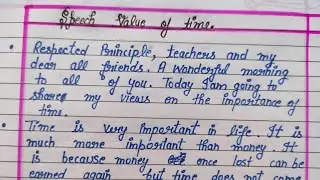 value of time speech in English| value of time speech | Viu knowledge