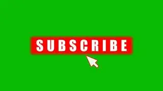 Youtube Animated Green screen Subscribe button with bell icon 