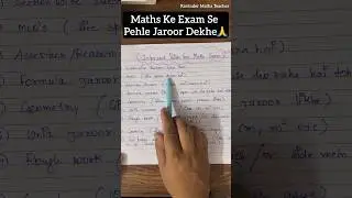 Maths ke exam se pehle dekhkar jaroor jaaye #shorts #cbse #icse #exams #boards #cbseclass10 #exam