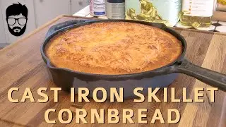 Cast Iron Skillet Cornbread on Kamado Joe Grill Using DoJoe Pizza Oven