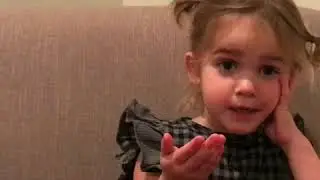 Toddler Mila discovers the joys of football season 