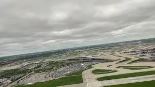 American Eagle takeoff from O’Hare in a EMB 175