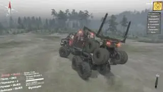 SpinTires - Обзор УАЗ 3309 6x6 и Урал 4320 с роспуском