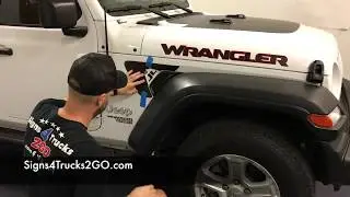 Decal Installation Jeep JL wrangler fender vent decal installation signs4trucks2go Video n19