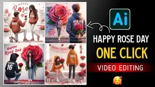 Happy rose day name art video editing || Instagram trending rose day reels editing