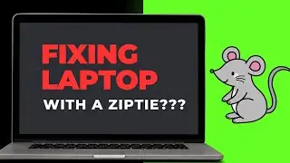 Fixing my laptop... with a ziptie