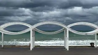 пляж Солнечный в Севастополе в октябре